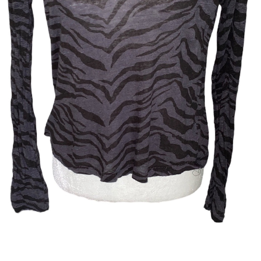Rails Sully Gray & Black Tiger Striped Print Long… - image 5